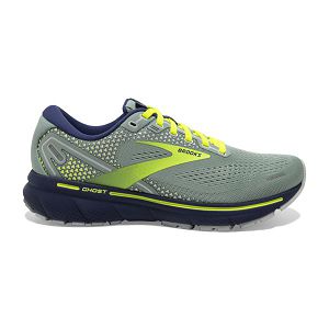 Brooks Ghost 14 Womens Road Running Shoes Blue/Green/Yellow | USA-WZX451380